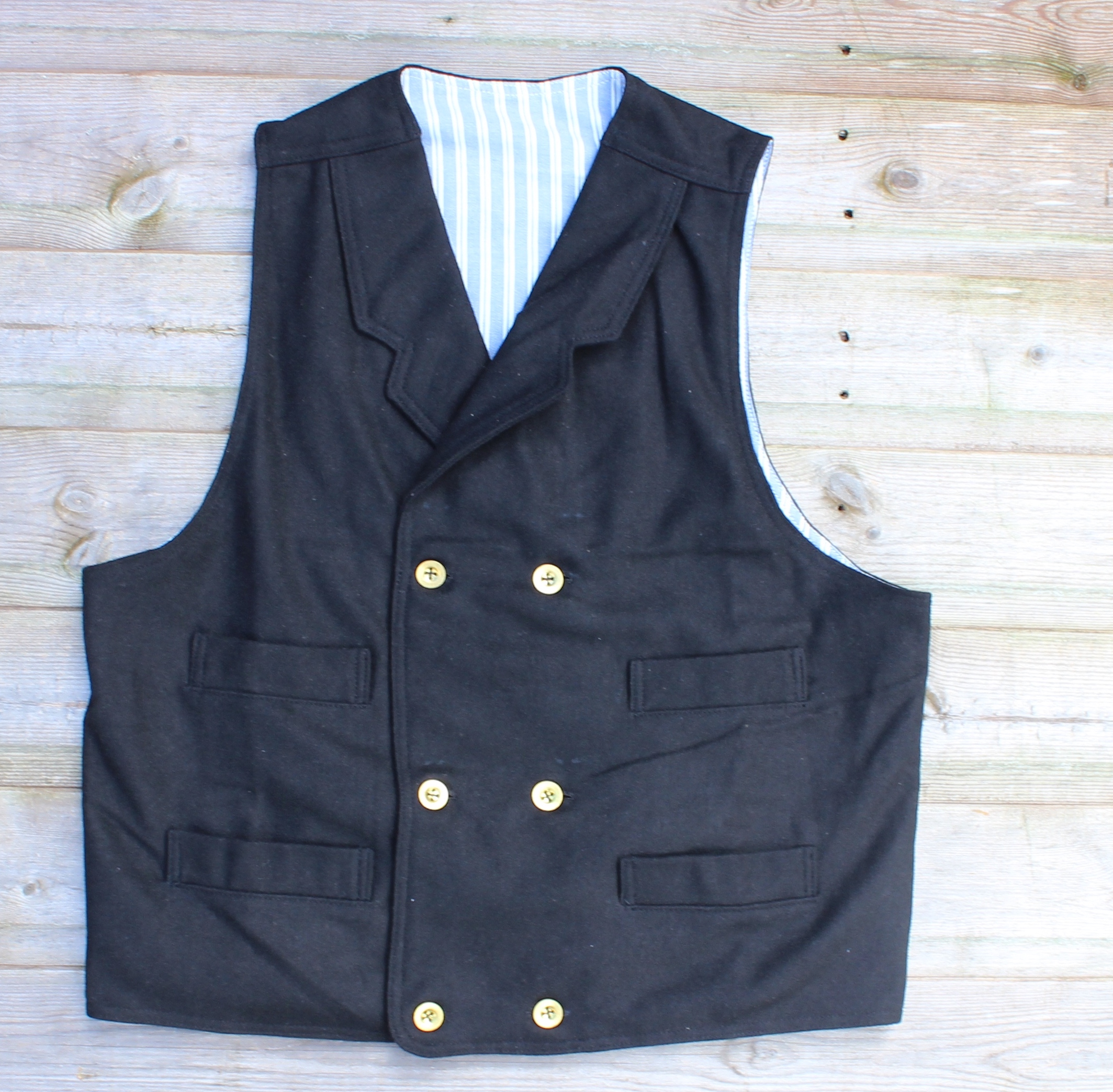 wool double breasted waistcoat
