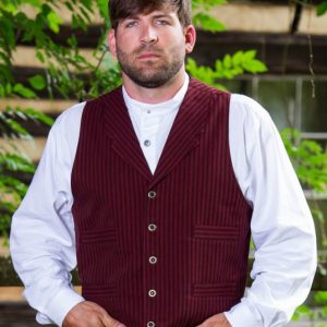 Double Breasted Burgundy Frontier Classics Old West Victorian style vest 